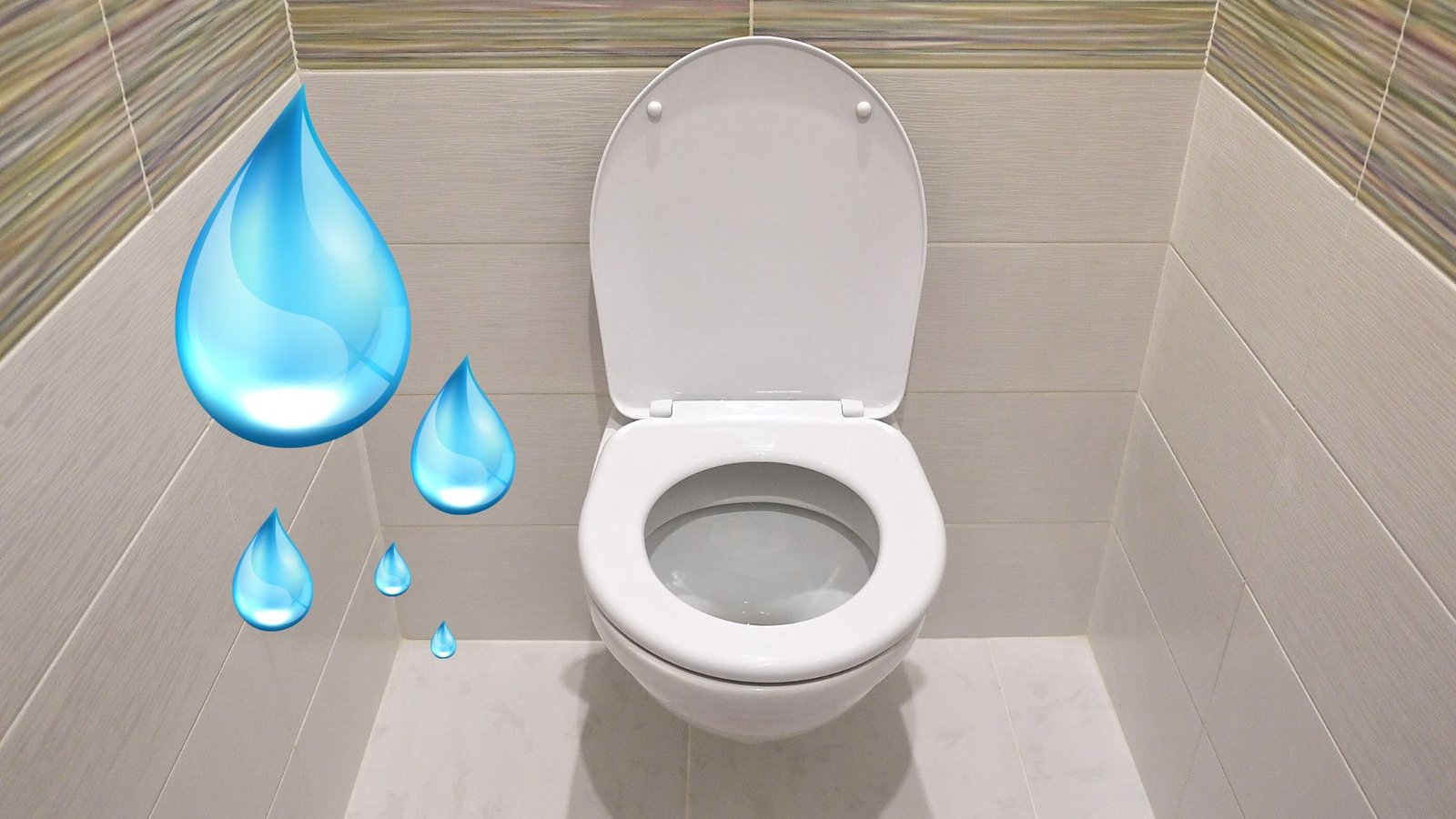 toilette avec goutte d'eau
